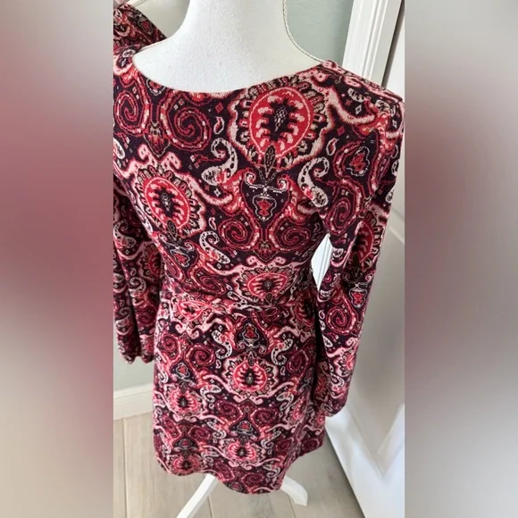 Anthropologie Maeve Paisley Belted Dress Pink - Picture 10 of 16